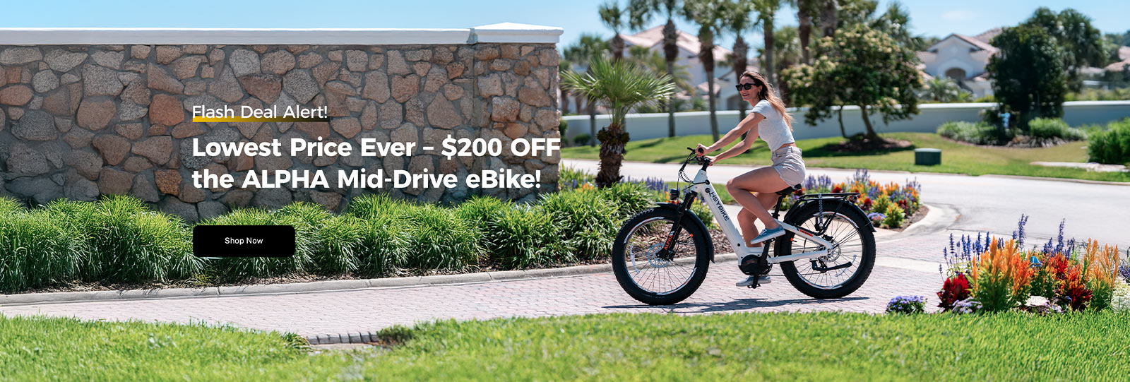Flash Deal Alert! Lowest Price Ever - $200 OFF the ALPHA Mid-Drive eBike!